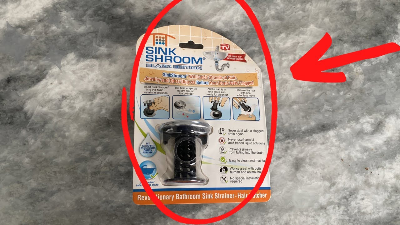 SinkShroom The Revolutionary Sink Drain Protector Hair  Catcher/Strainer/Snare, White