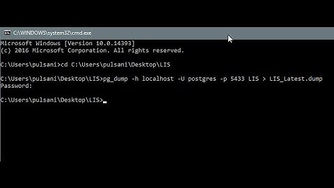 PostgreSQL - pg_dump.exe - Backup Database using command prompt (cmd) - Method 1