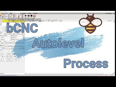Demo of complete probe autolevel process bCNC CNC Cyclone PCB factory