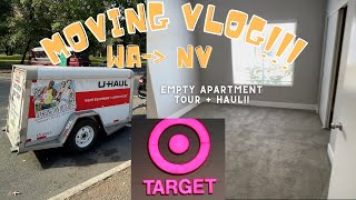 MOVING TO LAS VEGAS &amp; EMPTY APARTMENT TOUR!!! MOVING VLOG #1 | TARGET &amp; COSTCO HAUL