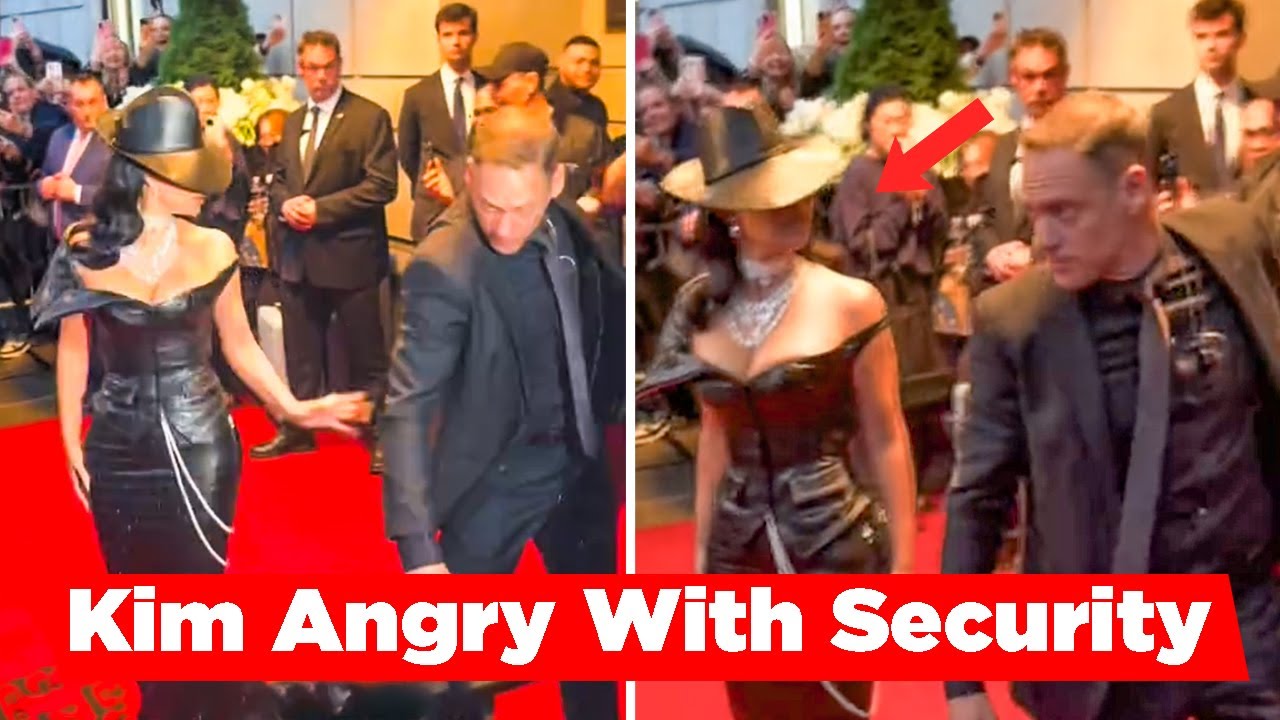 Kim Kardashian Angry With Security Guard After He Steps On Her Dress