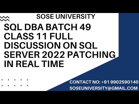 SQL DBA Batch49