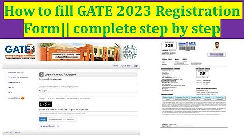 How to fill GATE 2023 online Form || Complete  Process step by step