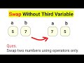 Lec 23 Swap two numbers using operators only