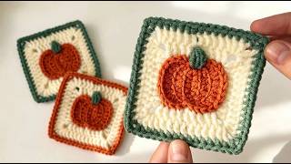 How to Crochet a Pumpkin Granny Square 🎃 Step-by-Step