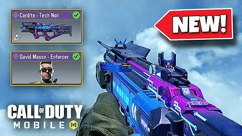 *NEW* CALL OF DUTY MOBILE - EPIC Cordite "TECH NOIR" + David Mason "ENFORCER"! BATTLE PASS REWARDS!