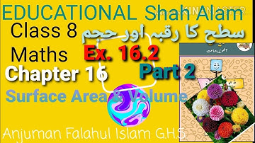 Class 8 Maths/Urdu Medium/Chapter 16/Ex. 16.2 Part 2/Surface Area and Volume/سطح کا رقبہ اور حجم