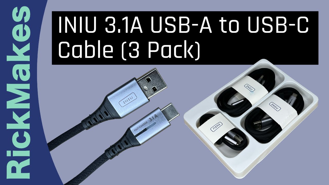 INIU Câble USB C, [5 Pack 3.1A] Câble USB de typ…