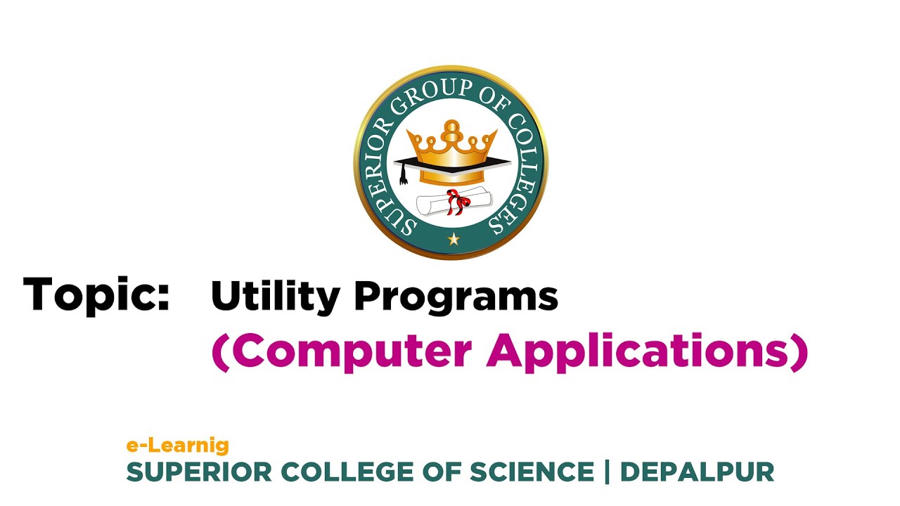 utility program คือ  New  Utility Programs | Introduction to ICT | by Mr. Allah Rakha | [Urdu/Hindi]