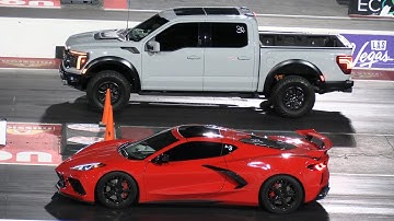 Ford Raptor vs C8 Corvette