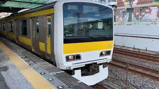 JR東日本総武緩行線E231-500番台A544編成、新検見川駅発車。