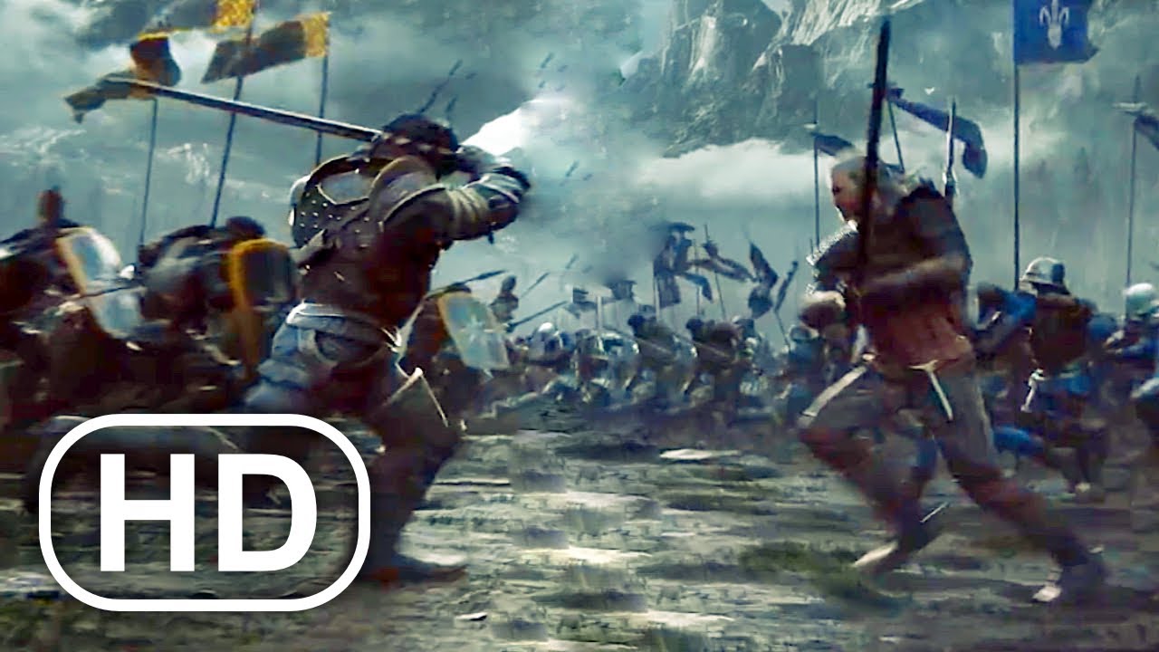 THE WITCHER Geralt Vs Nilfgaardian Army Fight Scene 4K ULTRA HD Action