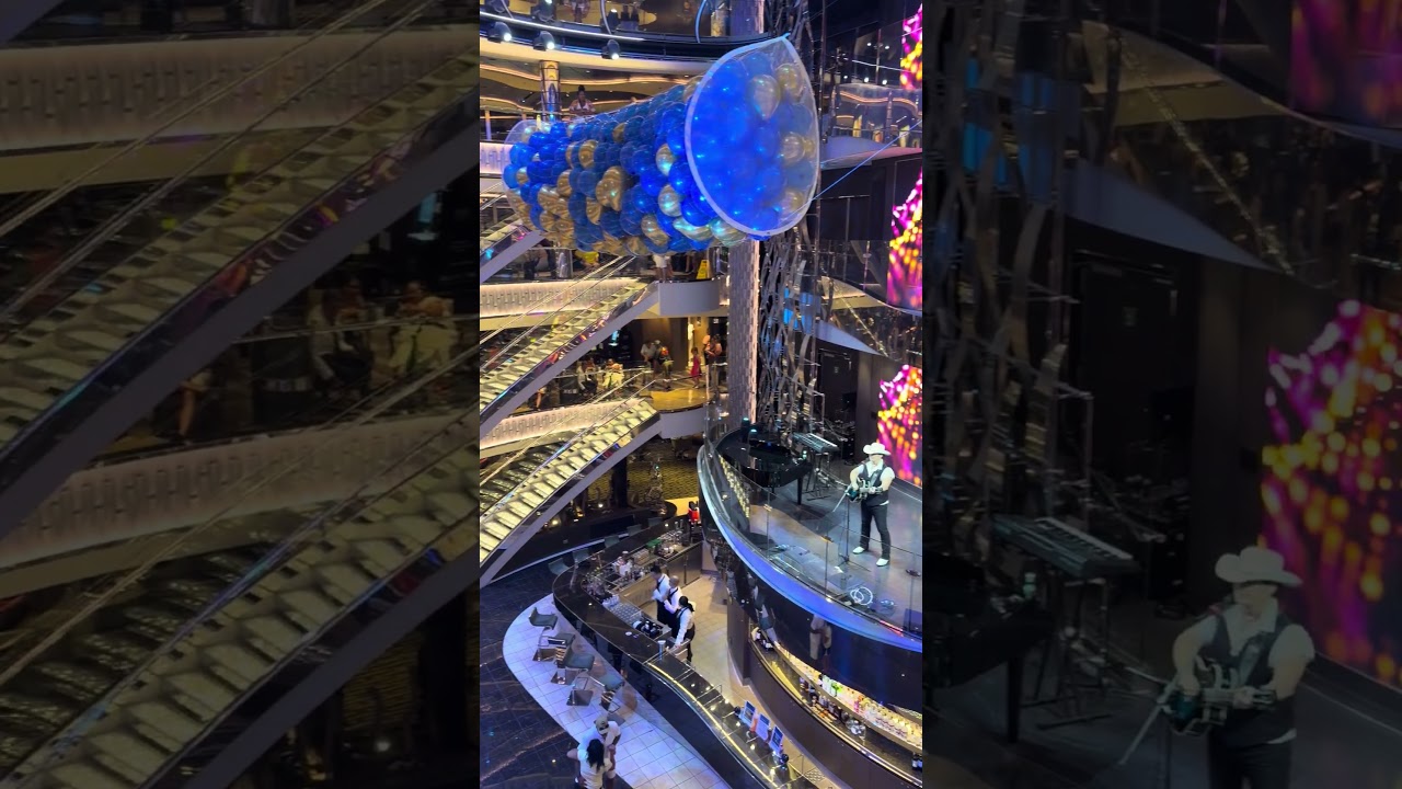 MSC Seascape main atrium with country music #cruiseship #cruise #msc #seascape #countrymusic