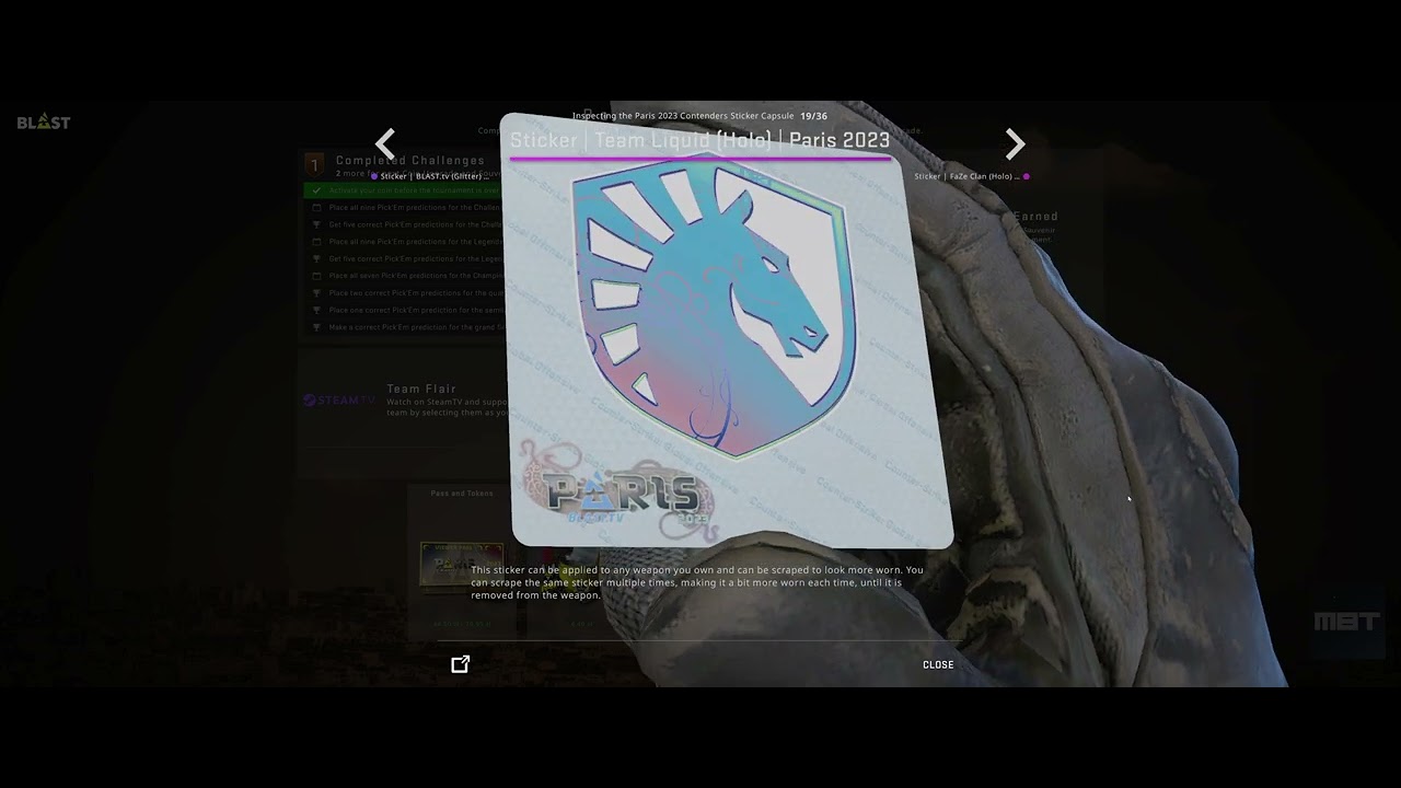Sticker Team Liquid Holo Paris 2023 AMAZING LOOKING STICKERS YouTube