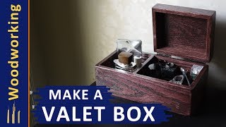 See how I made a decorative valet box using oak hobby boards, wood stain, and spray lacquer! To make the box, I used my newest 