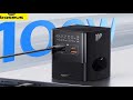 Baseus 100W Fast USB Charger 6 in 1 Power Strip Desktop Charging Station 1200J Surge Prote