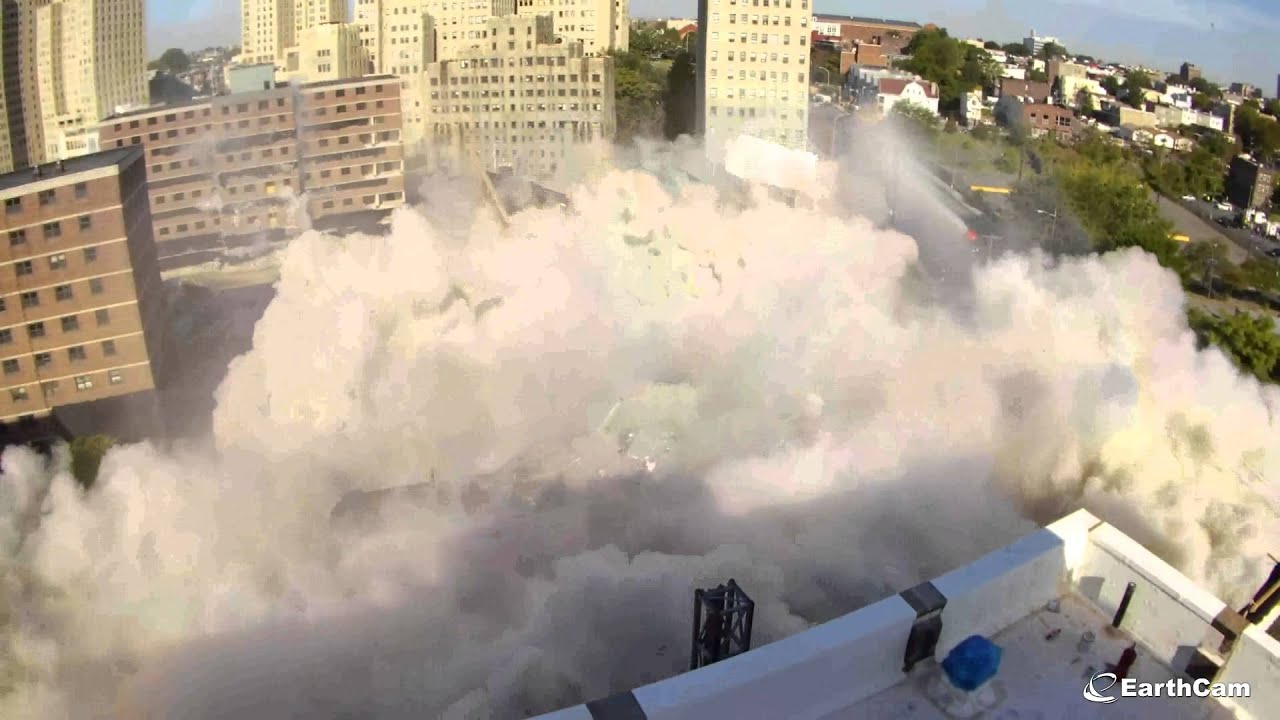 Jersey City Montgomery Gardens Implosion Footage Youtube