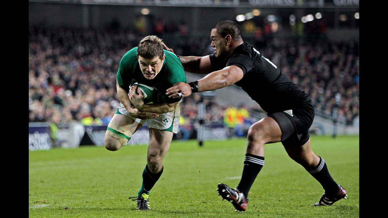 ulster bank Irish Rugby TV: Brian O'Driscoll Scoop and Try vs NZ, 2010