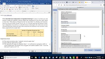 StatCrunch Section 11.2 StatCrunch Contingency Table, ChiSquare Test