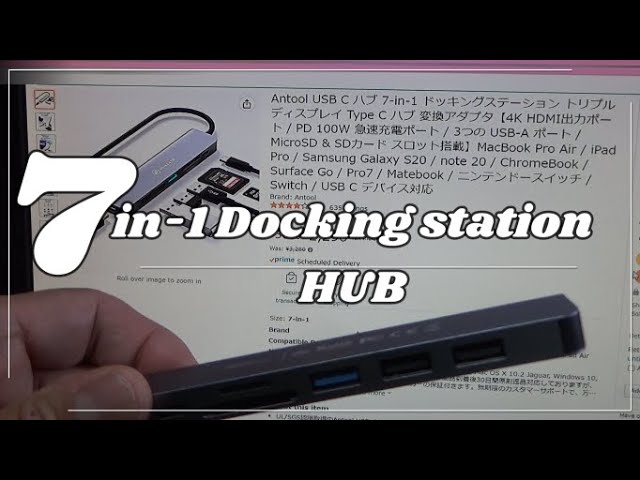 MagBac - Docking Station 7 in 1 USB Hub con porta display HDMI 4K @30Hz