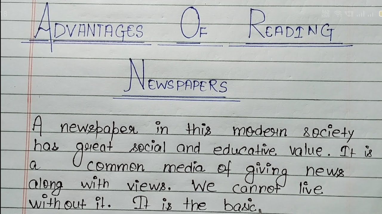 advantages of newspaper essay