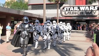 Captain Phasma leads First Order Stormtroopers in march at Hollywood Studios