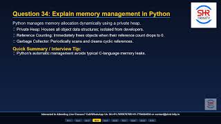 Top 10 Advanced Python Interview Questions | Part 4 | SHR Trinity