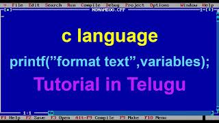 3.printf function #c # programming #telugu #printful #computerscienceengineering