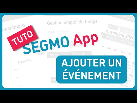 05 SegmoApp  : Ajouter un évènement