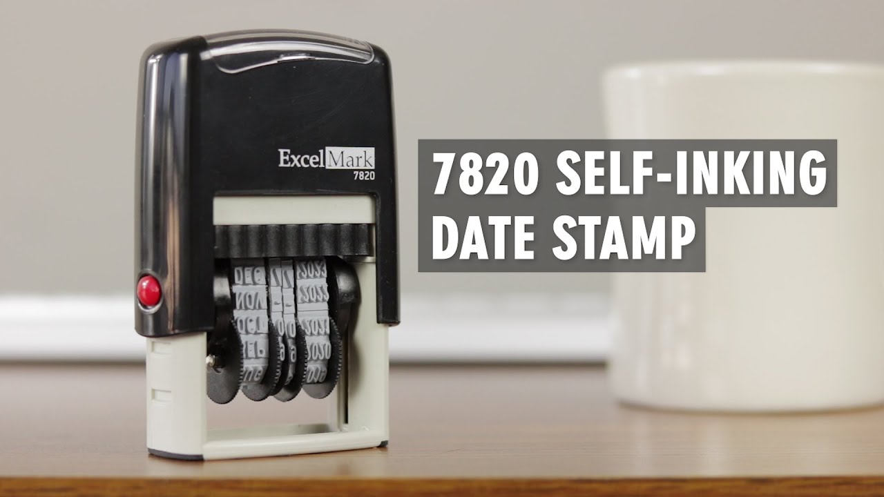 ExcelMark 7820 Self-Inking Rubber Date Stamp