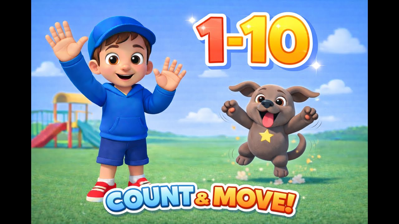 Episode 9 Count & Move! | Learn Numbers 1–10 🐶🎉