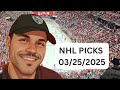 FREE NHL PICKS & PREDICTIONS FOR TODAY 3/25/25!
