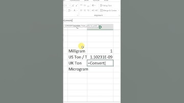 Convert Milligram into UK Ton in Microsoft Excel #msexcel #ton #excel #shorts