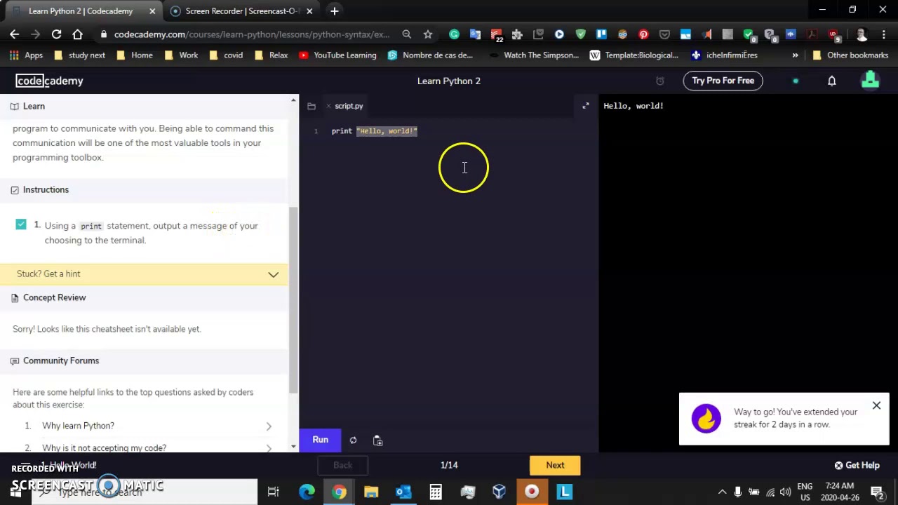 Lesson 6 (Begin Python) - Video Instructions - YouTube
