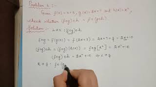 Composition of three Functions f(x),g(x) and h(x)