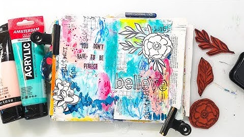 Easy Mixed Media Art Journal Page for Beginners