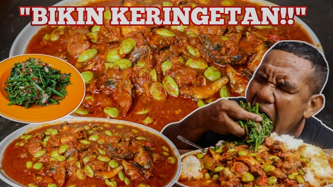Keringetan!! Mukbang Sardin Sambal Petai + Pakis Pedas #mukbang #masakkansardin #sambalpetai  #Pakis