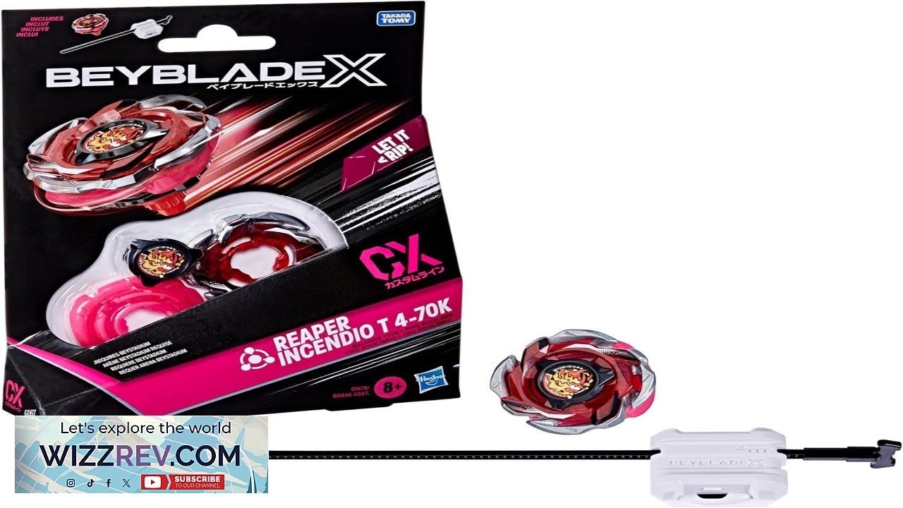 Beyblade X Reaper Incendio T 4 70K CX Starter Pack Set Balance Type