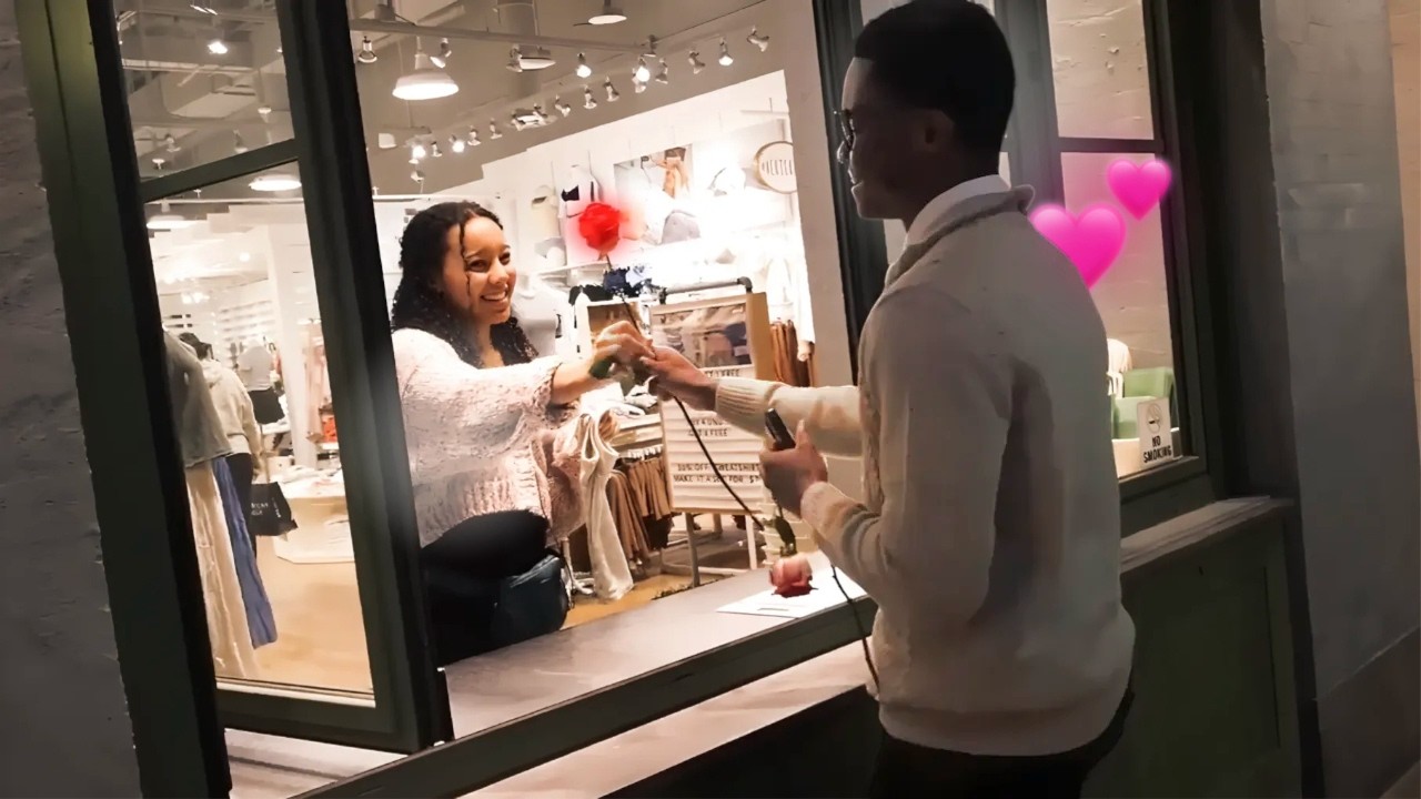 GIVING STRANGERS ROSES ON VALENTINE'S DAY...