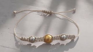 Elaboración Pulsera Macramé y Balines