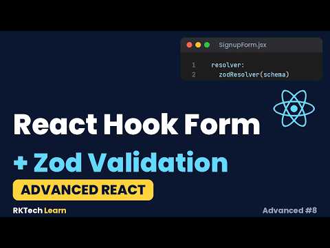 React Hook Form + Zod: Build Forms with Validation the Easy Way | Advanced React #8