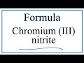 Chromium and Nitrite Ions Concepts