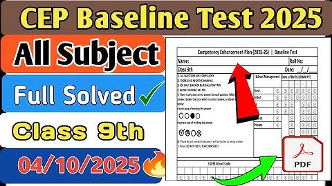 CEP Test Class 9th 2025 | CEP Exam solved 4.10.2025 | PSEB CEP Test Class 9