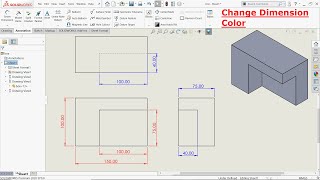 How to change Dimensions Color in SolidWork