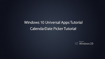 Windows 10 Universal Apps - Calendar Date Picker  in UWP