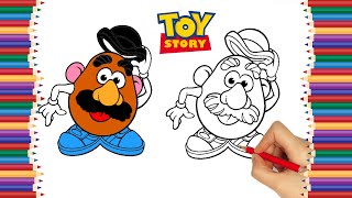 طريقه رسم وتلوين شخصيه/استاذ بطاطس/خطوه بخطوه/Toy Storyفيلم/عالم التلوين/How to draw and color