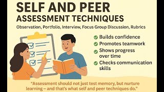 Self and Peer Assessment Techniques Observation, Portfolio, Rubrics (CPS 2) Odisha B.Ed. #bedexam