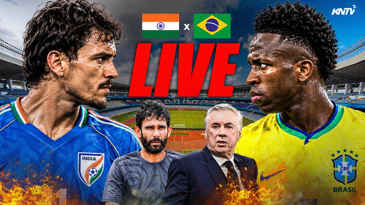 🔴 INDIA vs BRAZIL LIVE 🇮🇳🇧🇷 | Historic Football Match | IND vs BRA Live Watchalong