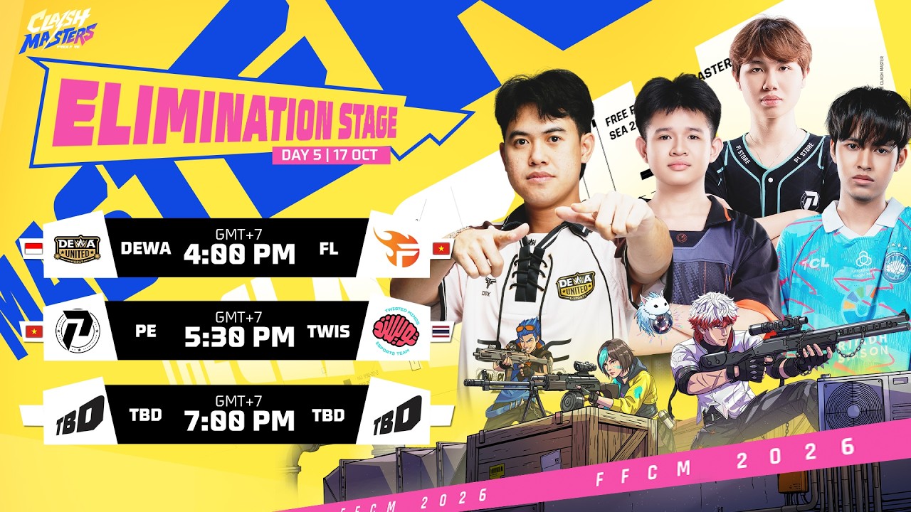 Jadwal Elimination Stage Day 5 FFCM SEA 2026 Fall 17 Oktober