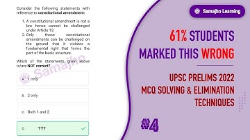 #4 | Constitutional Amendment Acts | Prelims 2022 Solving & Elimination Techniques by Rohit Dagar